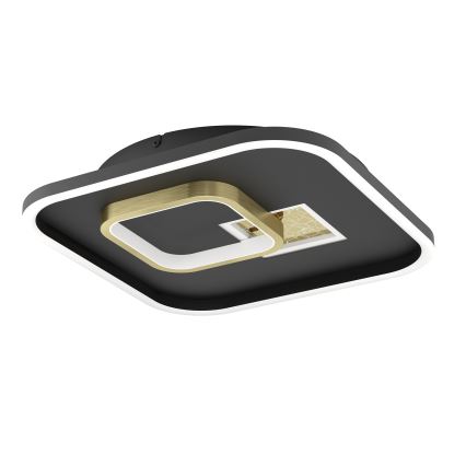 Eglo - LED stropné svietidlo LED/16,2W/230V + LED/9,2W 38x38 cm čierna/zlatá