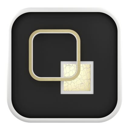 Eglo - LED stropné svietidlo LED/16,2W/230V + LED/9,2W 38x38 cm čierna/zlatá