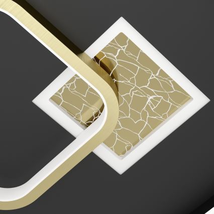 Eglo - LED stropné svietidlo LED/16,2W/230V + LED/9,2W 38x38 cm čierna/zlatá