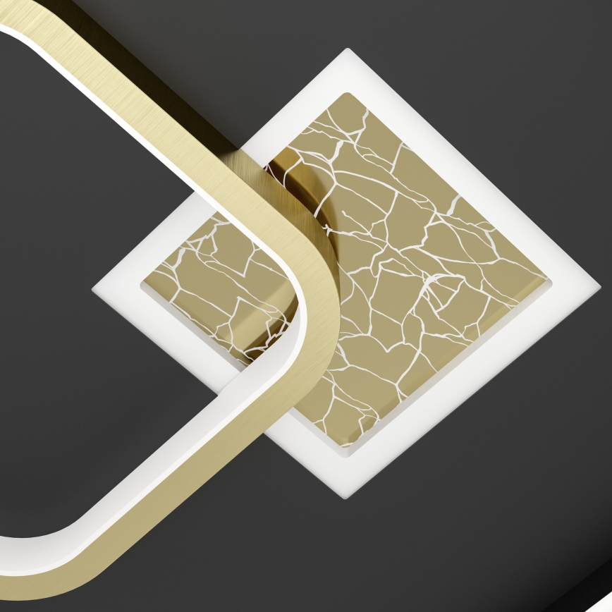 Eglo - LED stropné svietidlo LED/16,2W/230V + LED/9,2W 38x38 cm čierna/zlatá