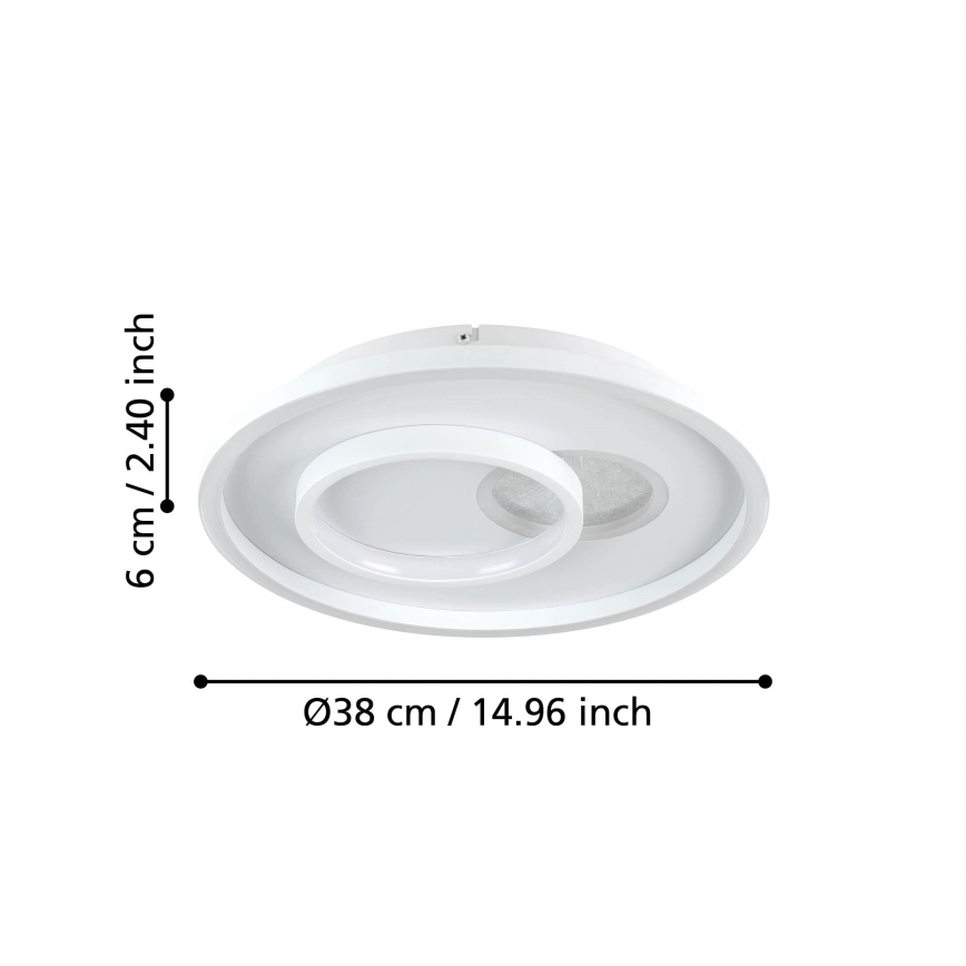 Eglo - LED Stropné svietidlo 1xLED/14W/230V + 1xLED/8,5W pr. 38 cm biela