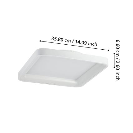 Eglo - LED Stmievateľné stropné svietidlo LORETELLO LED/12W/230V biela + diaľkové ovládanie