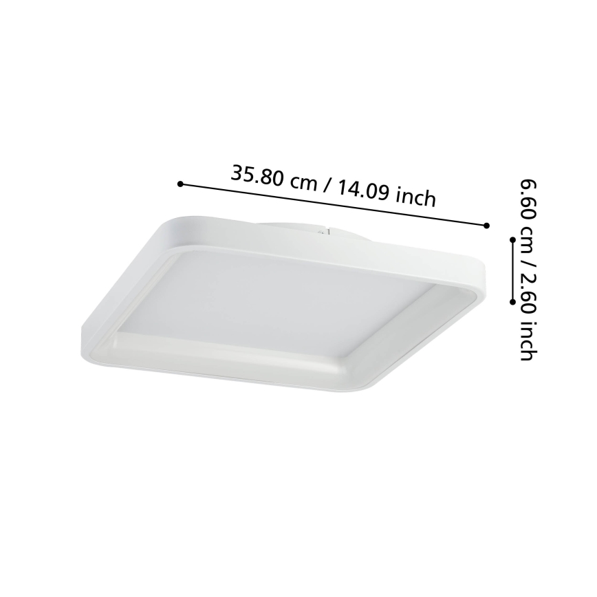 Eglo - LED Stmievateľné stropné svietidlo LORETELLO LED/12W/230V biela + diaľkové ovládanie