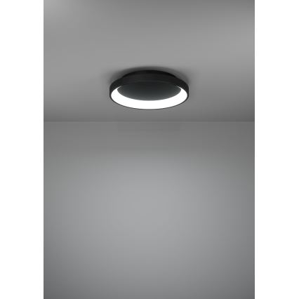 Eglo - LED Stmievateľné stropné svietidlo LED/12W/230V 2700-6500K čierna + diaľkové ovládanie