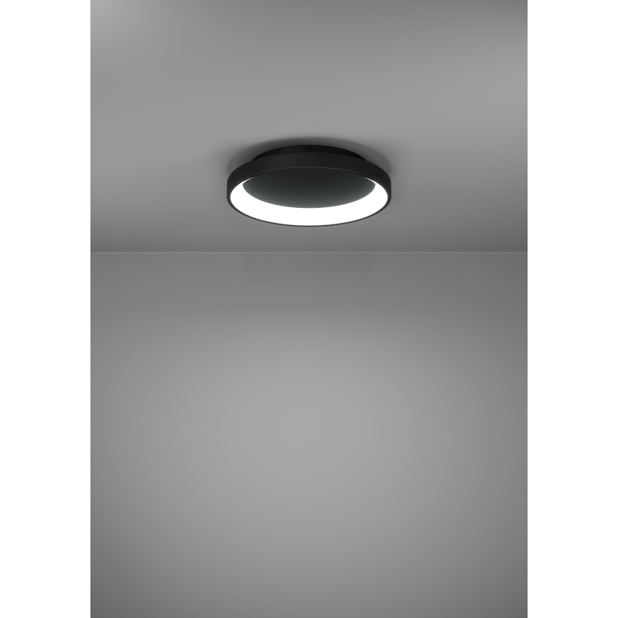 Eglo - LED Stmievateľné stropné svietidlo LED/12W/230V 2700-6500K čierna + diaľkové ovládanie
