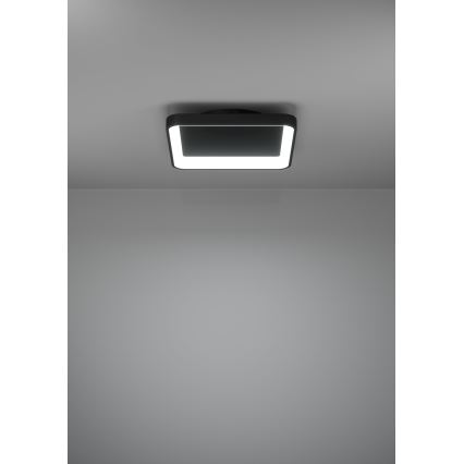 Eglo - LED Stmievateľné stropné svietidlo LED/12W/230V 2700-6500K čierna + diaľkové ovládanie