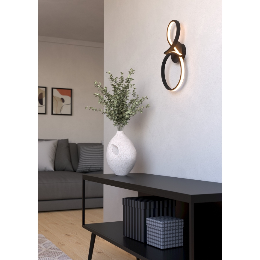 Eglo - LED Nástenné svietidlo LED/11,4W/230V 3000K čierna