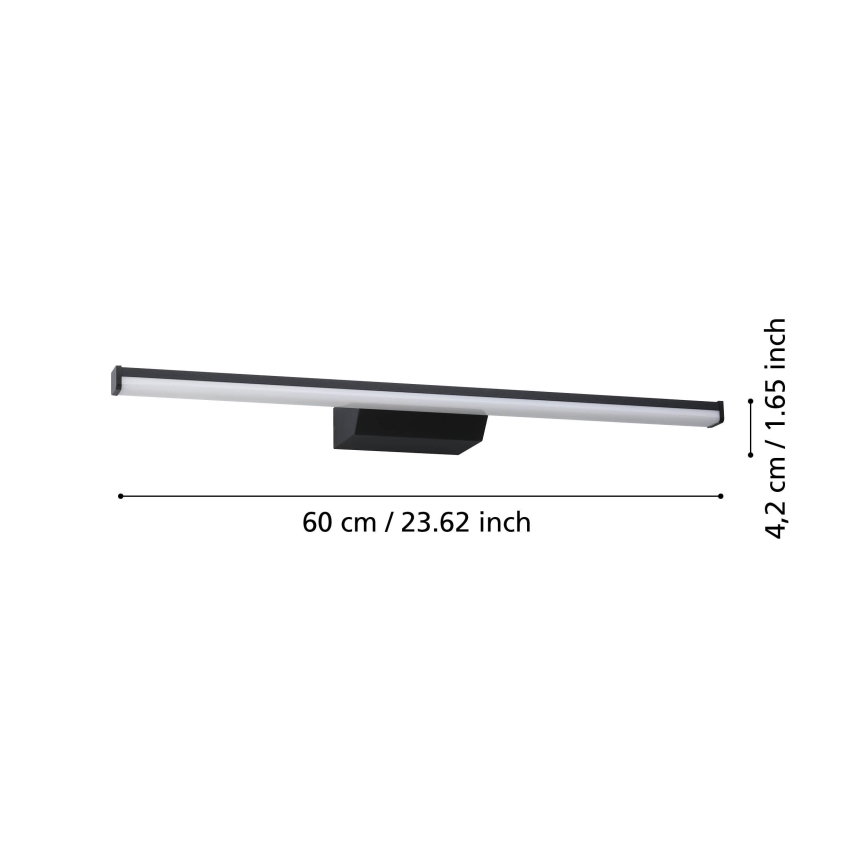 Eglo - LED RGBW Stmievateľné kúpeľňové osvetlenie zrkadla LED/12W/230V 2700-6500K IP44 čierna