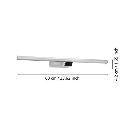Eglo - LED RGBW Stmievateľné kúpeľňové osvetlenie zrkadla LED/12W/230V 2700-6500K IP44 matný chróm