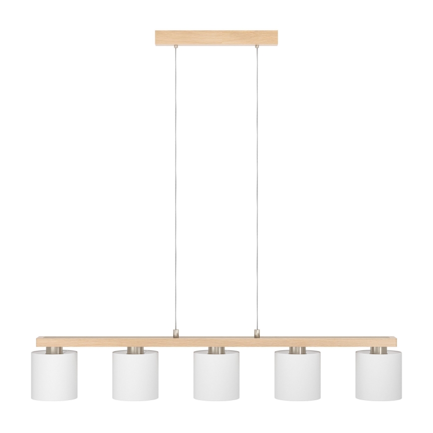 Eglo - Závesný luster na lane 5xE27/28W/230V