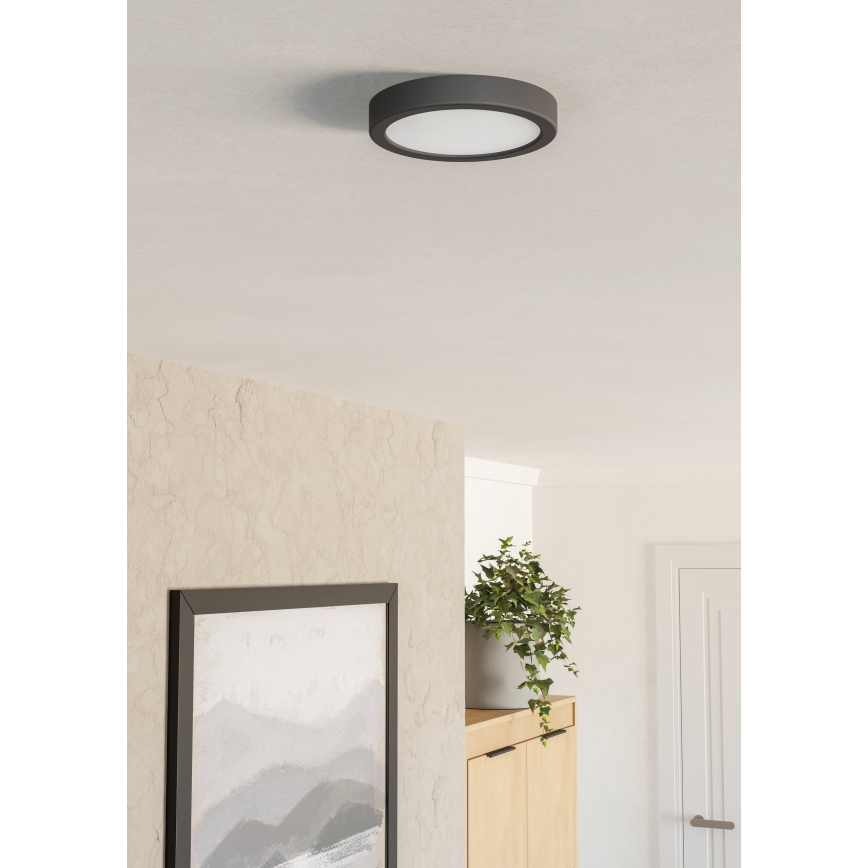 Eglo - LED Stropné svietidlo LED/7,5W/230V 2700/4000/6500K pr. 16,6 cm čierne