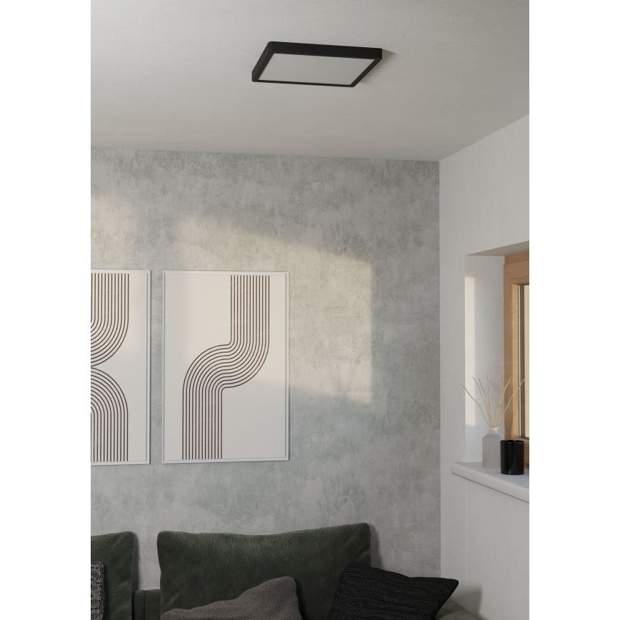 Eglo - LED stropné svietidlo LED/13W/230V 2700/4000/6500K 29x29cm čierne