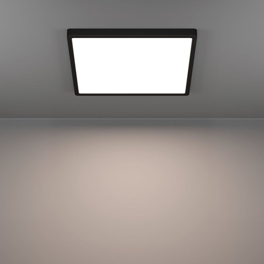 Eglo - LED Stropné svietidlo LED/17,5W/230V 2700/4000/6500K 39x39 cm čierna