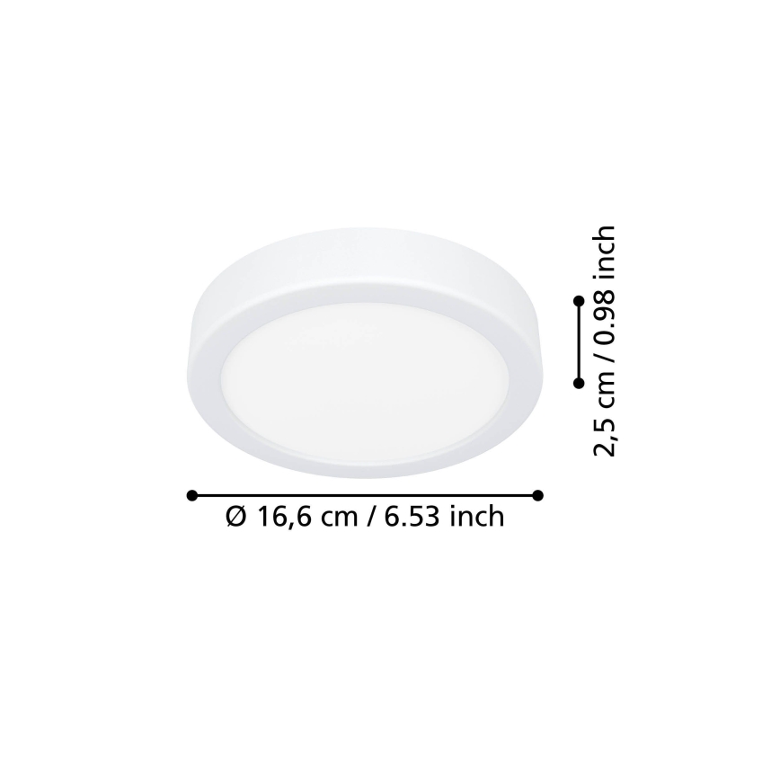 Eglo - LED stropné svietidlo LED/7,5W/230V 2700/4000/6500K pr. 16,6 cm biela