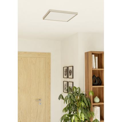 Eglo - LED stropné svietidlo LED/17,5W/230V 2700/4000/6500K 39x39 cm matný chróm