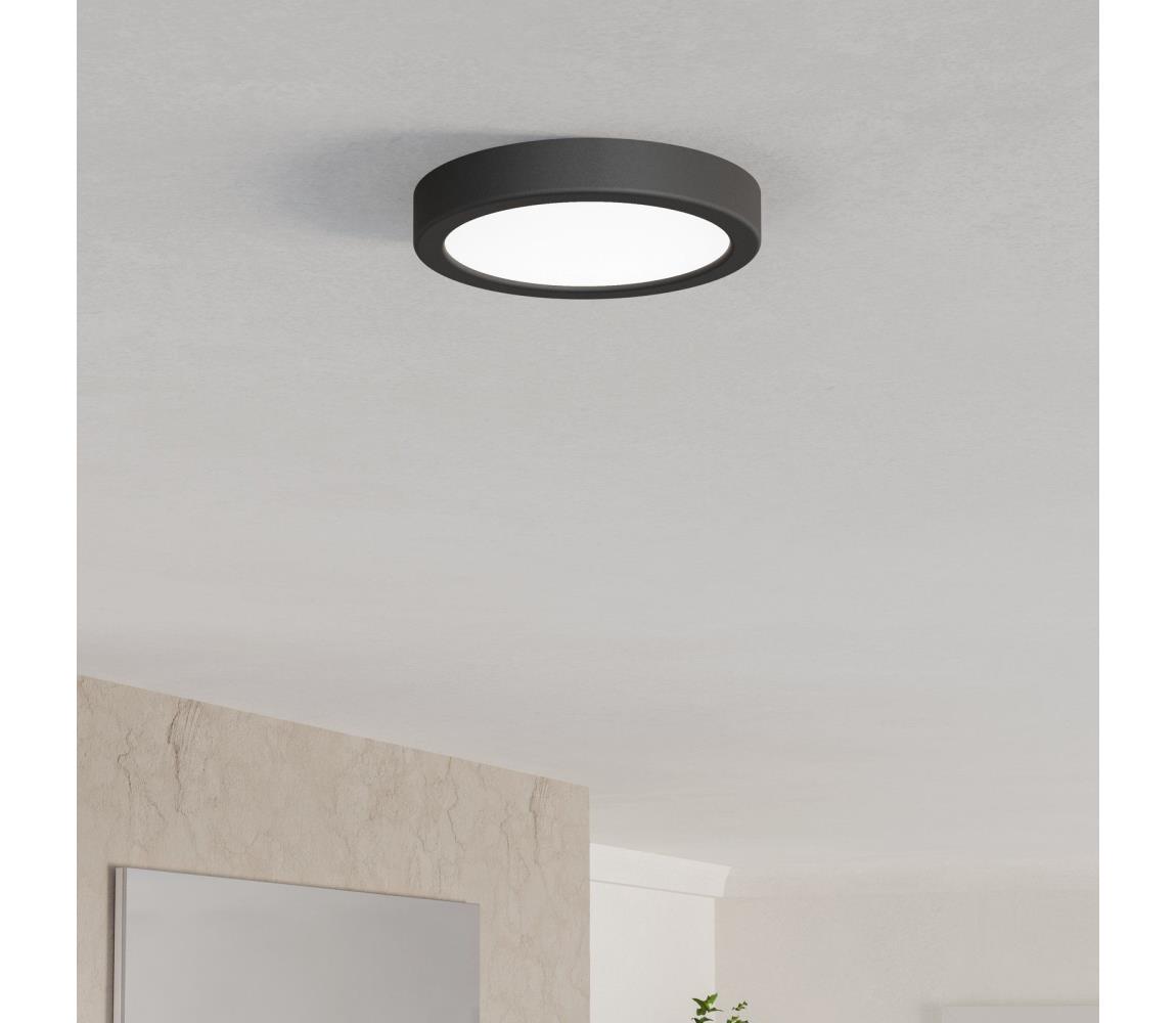Eglo 901324 - LED kúpeľňové stropné svietidlo FUEVA LED/7,5W/230V pr.16,6cm IP44 čierne 901324