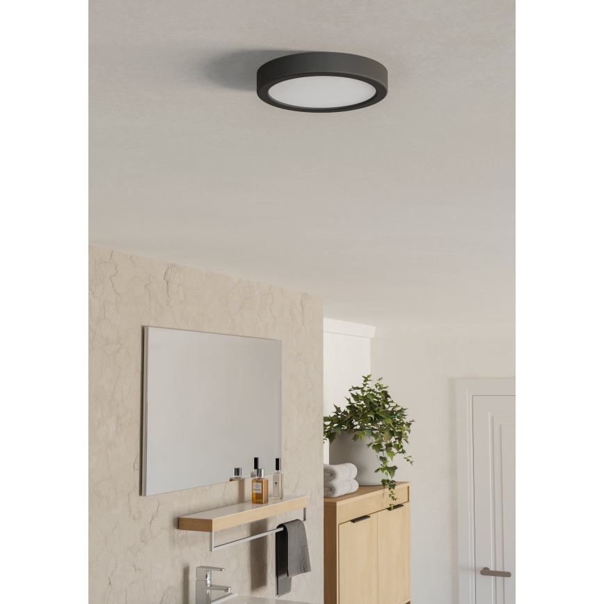 Eglo - LED kúpeľňové stropné svietidlo LED/7,5W/230V priemer 16,6 cm IP44 čierna