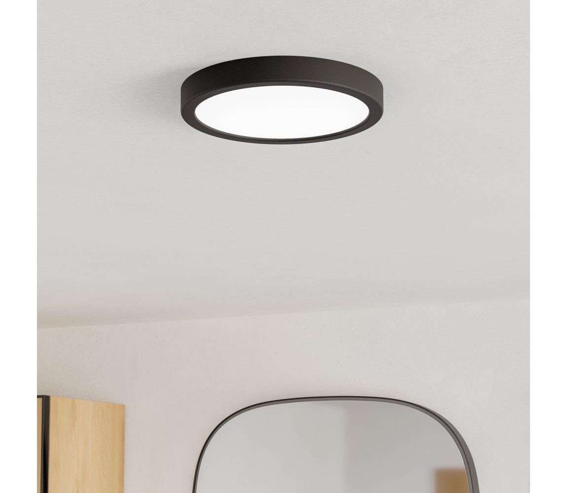 Eglo 901325 - LED kúpeľňové stropné svietidlo FUEVA LED/11,5W/230V pr.21,1cm IP44 čierne 901325