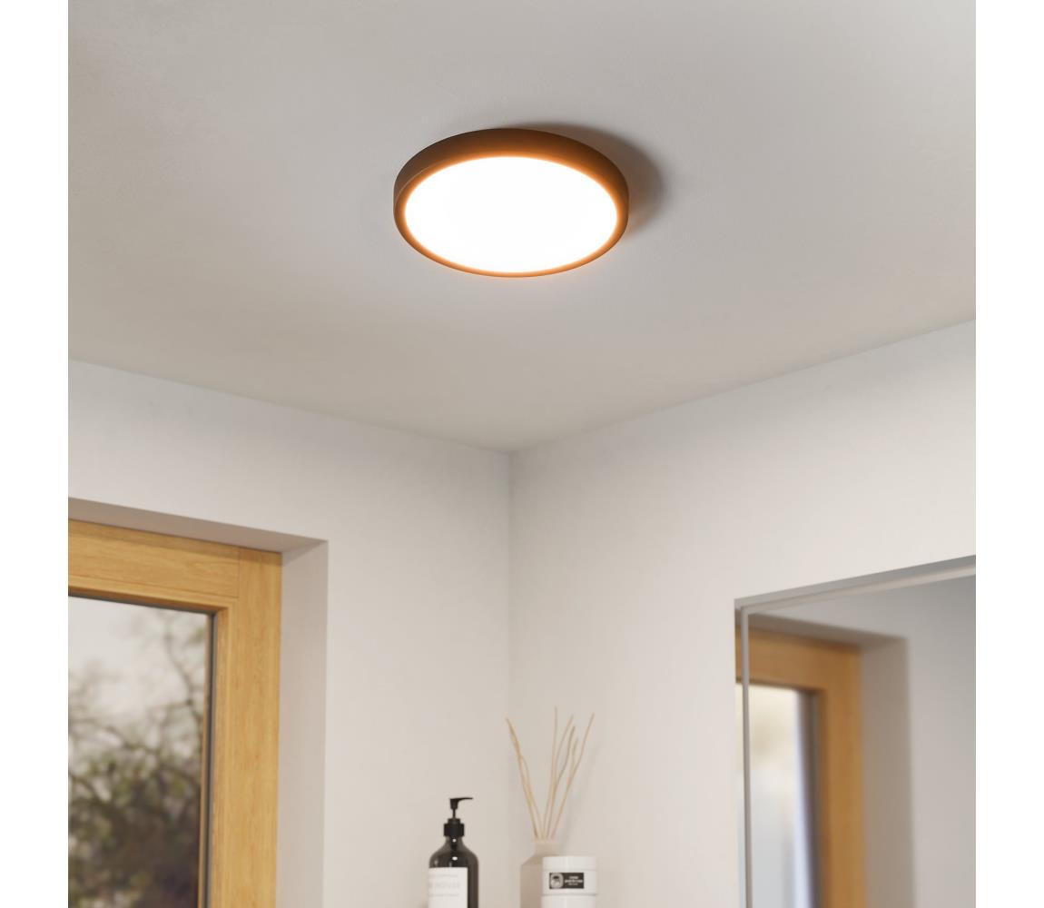 Eglo 901326-LED Kúpeľňové stropné svietidlo FUEVA LED/14,2W/230V pr.27,8cm IP44 čierna 901326