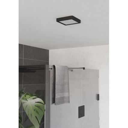 Eglo - LED Kúpeľňové stropné svietidlo LED/7W/230V 2700/4000/6500K 15x15 cm IP44 čierne