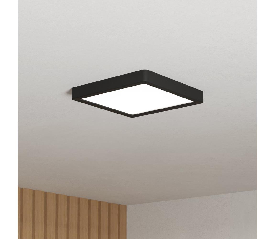 Eglo 901329 - LED kúpeľňové stropné svietidlo FUEVA LED/10,5W/230V 22x22cm IP44 čierne 901329