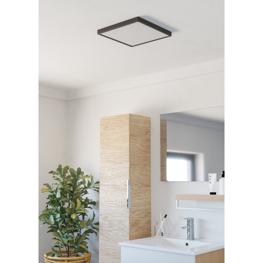 Eglo - LED kúpeľňové stropné svietidlo LED/13W/230V 29x29 cm IP44 čierna