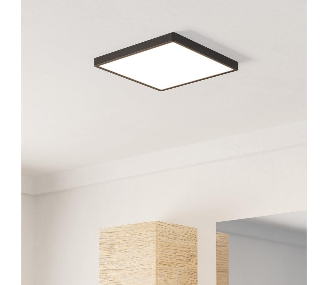 Eglo 901331 - LED kúpeľňové stropné svietidlo FUEVA LED/13W/230V 29x29 cm IP44 čierne 901331