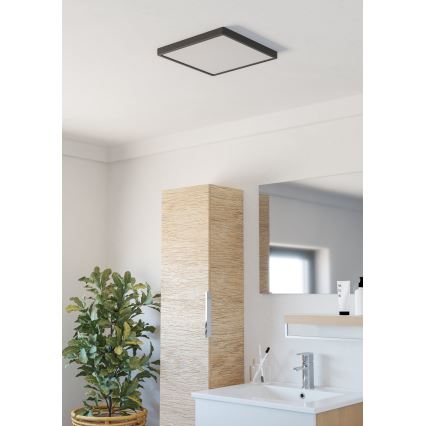 Eglo - LED Kúpeľňové stropné svietidlo LED/13W/230V 2700/4000/6500K 29x29 cm IP44 čierne