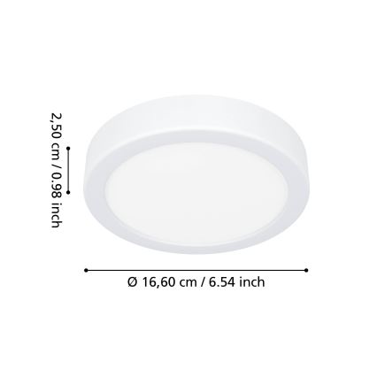 Eglo - LED kúpeľňové stropné svietidlo LED/7,5W/230V Ø 16,6 cm IP44 biele