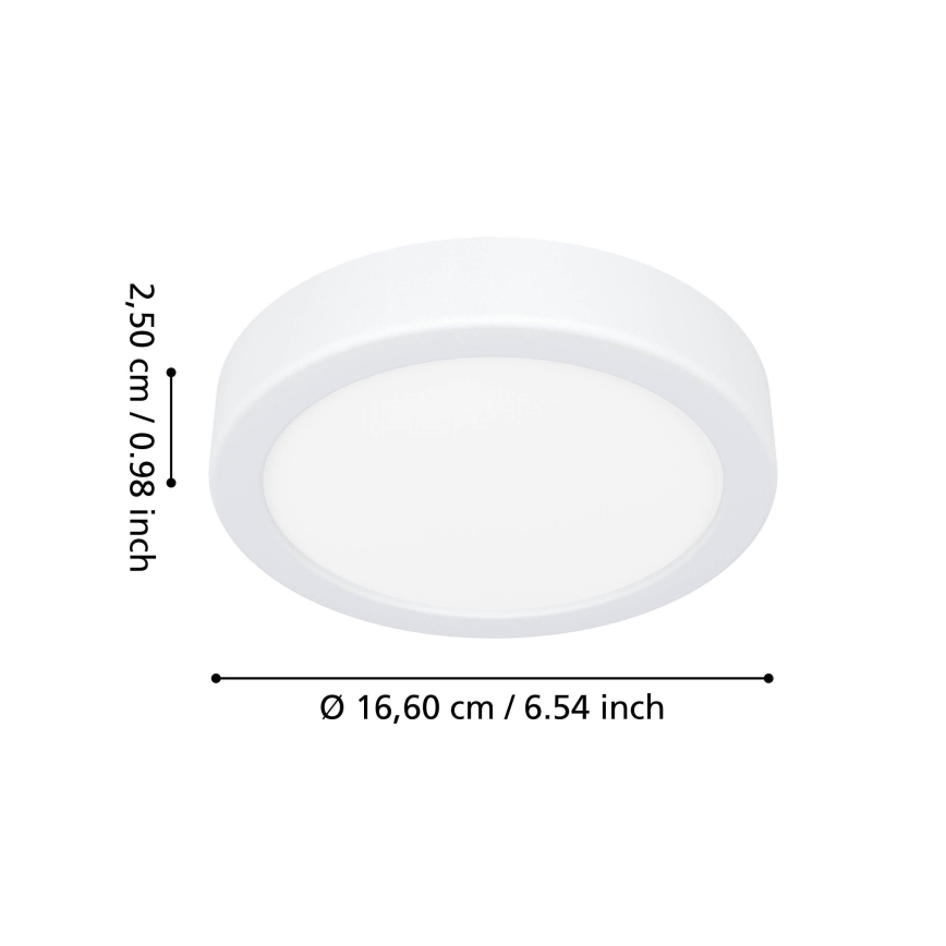 Eglo - LED kúpeľňové stropné svietidlo LED/7,5W/230V Ø 16,6 cm IP44 biele
