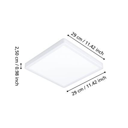 Eglo - LED Kúpeľňové stropné svietidlo LED/13W/230V 29x29 cm IP44 biela