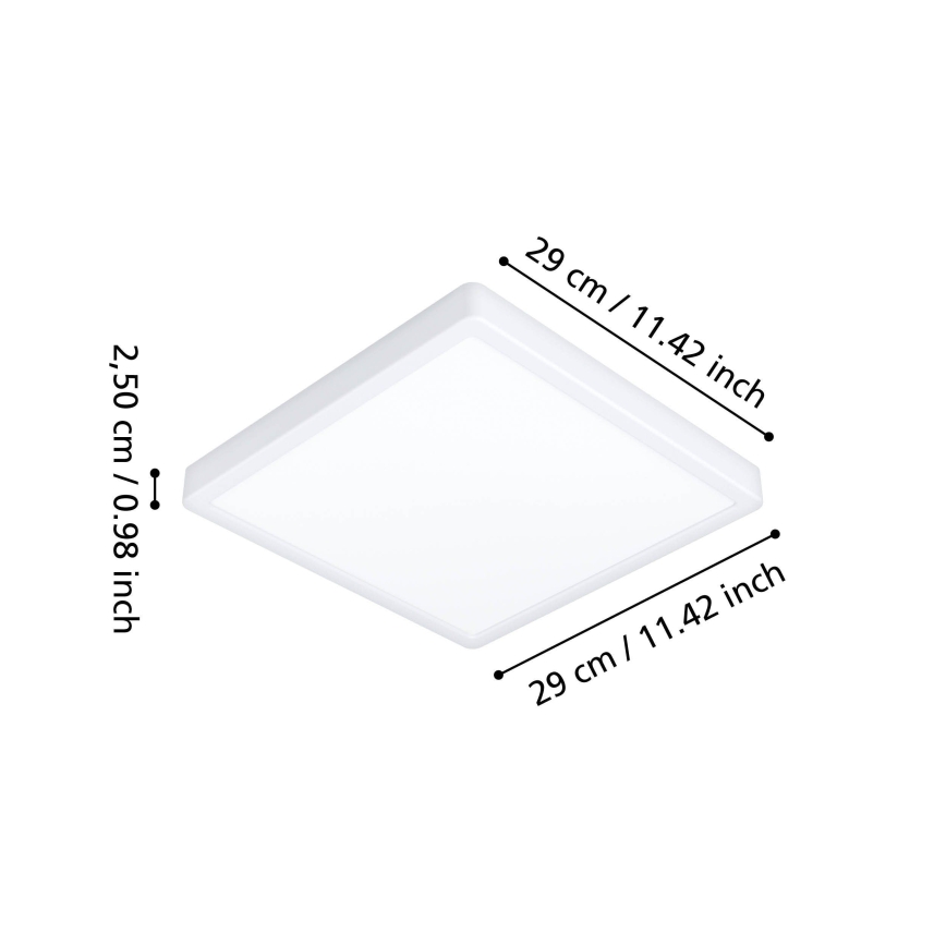 Eglo - LED Kúpeľňové stropné svietidlo LED/13W/230V 29x29 cm IP44 biela