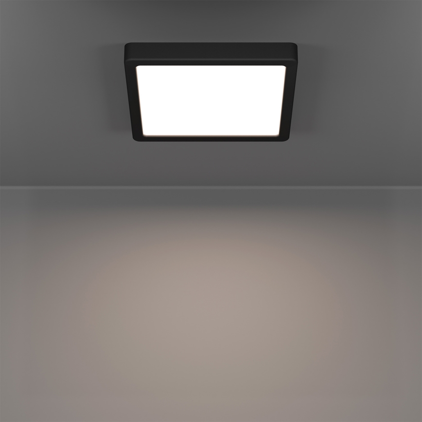 Eglo - LED RGBW stmievateľné kúpeľňové stropné svietidlo LED/10,5W/230V 2700-6500K 22x22 cm IP44 čierna