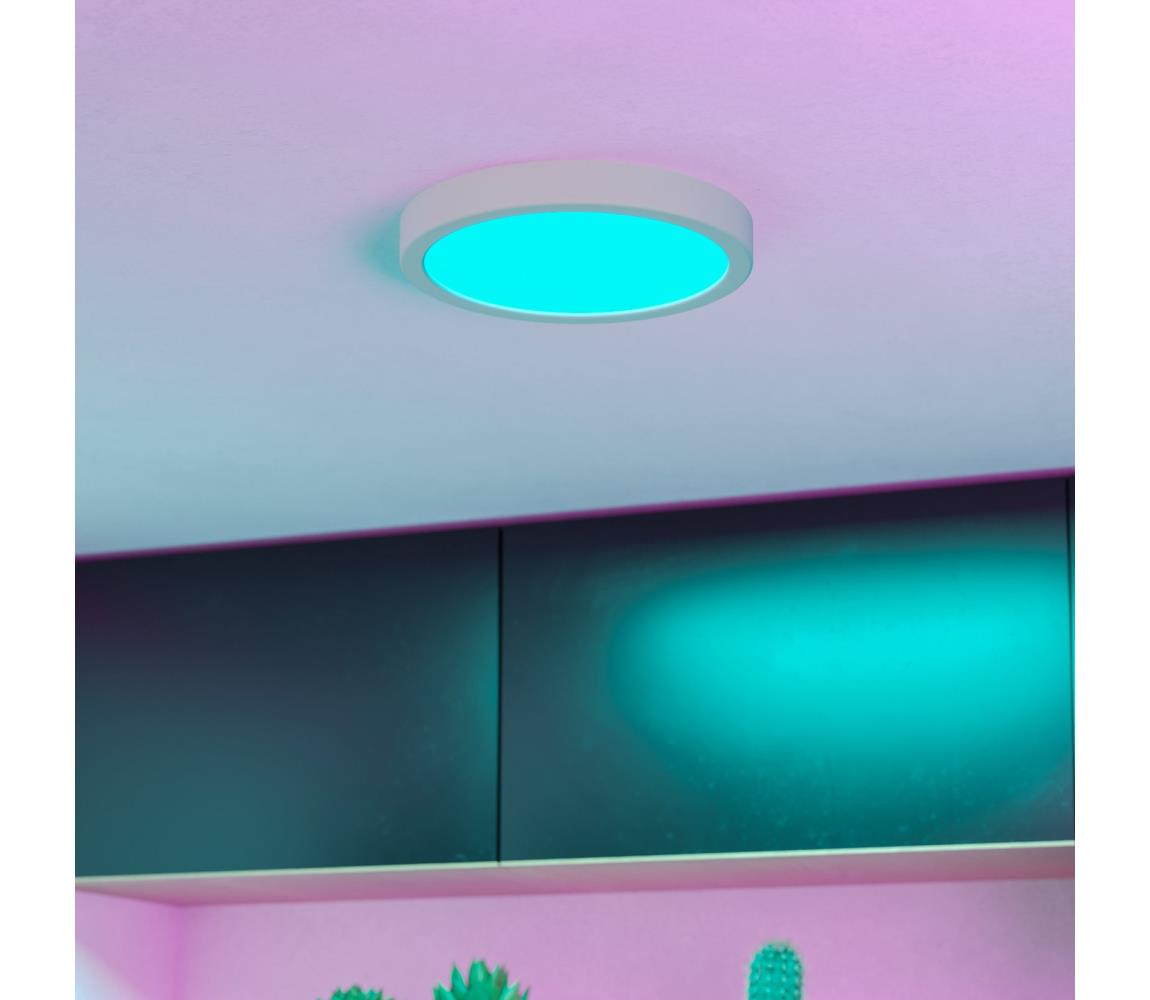 Eglo 901376 - LED RGBW stmievateľné dymové stropné svietidlo FUEVA-Z LED/11,2W/230V 21,1cm IP44 biele 901376