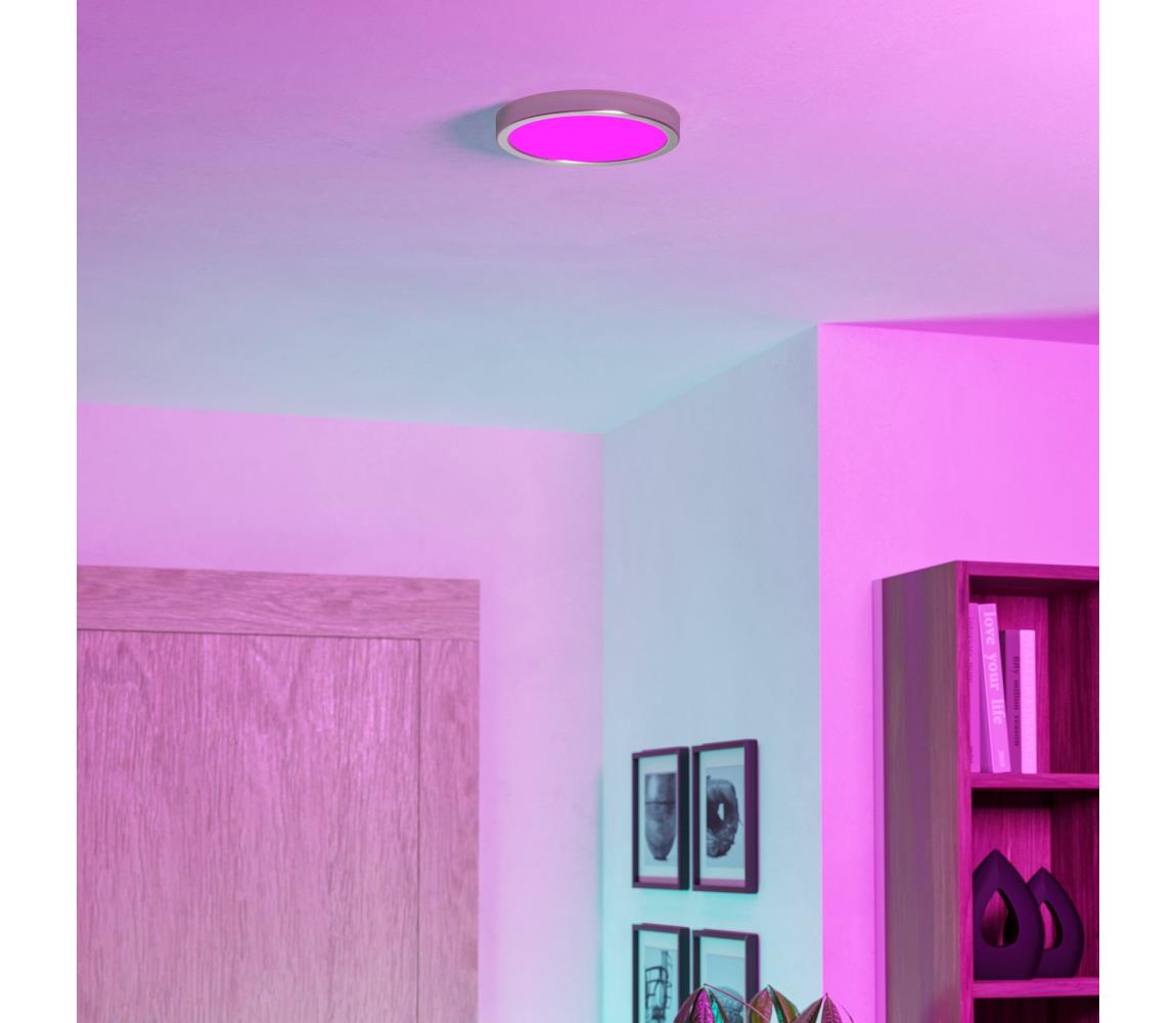 Eglo 901381 -LED RGBW stmievateľné stropné svietidlo do kúpeľne FUEVA-Z LED/11,2W/230V 21,1cm IP44 chróm 901381