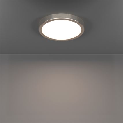 Eglo - LED RGBW stmievateľné kúpeľňové stropné svietidlo LED/11,2W/230V 2700–6500 K priemer 21,1 cm IP44 matný chróm