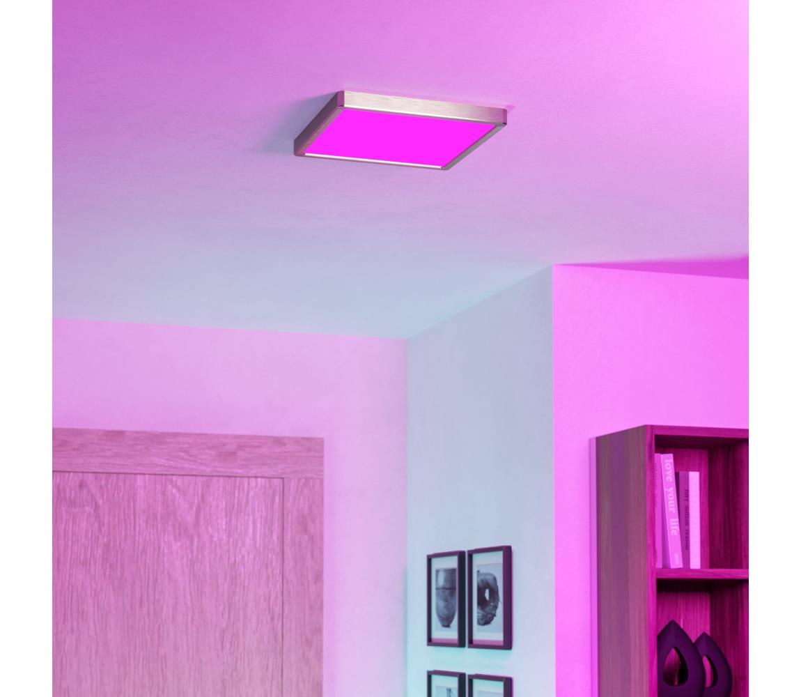 Eglo 901384 - LED RGBW stmievateľné kúpeľňové stropné svietidlo FUEVA-Z LED/13,5W/230V 29,5cm IP44 chróm 901384