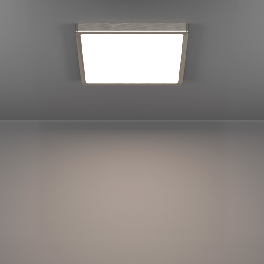 Eglo - LED RGBW Stmievateľné kúpeľňové stropné svietidlo LED/13,5W/230V 2700-6500K 29,5x29,5 cm IP44 matný chróm