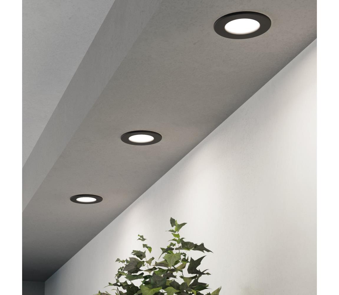 Eglo 901385-SADA 3xLED Podhľadové svietidlo FUEVA LED/3,7W/230V pr.8,8cm čierna 901385