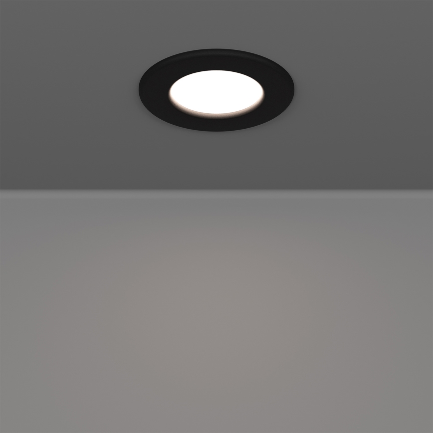 Eglo - Sada 3 ks zabudovateľných LED svietidiel LED/3,7W/230V 2700/4000/6500K, priemer 8,8 cm, čierna