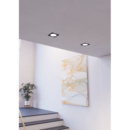 Eglo - LED zapustené svietidlo LED/18,5W/230V 2700/4000/6500K 21,6x21,6 cm čierna