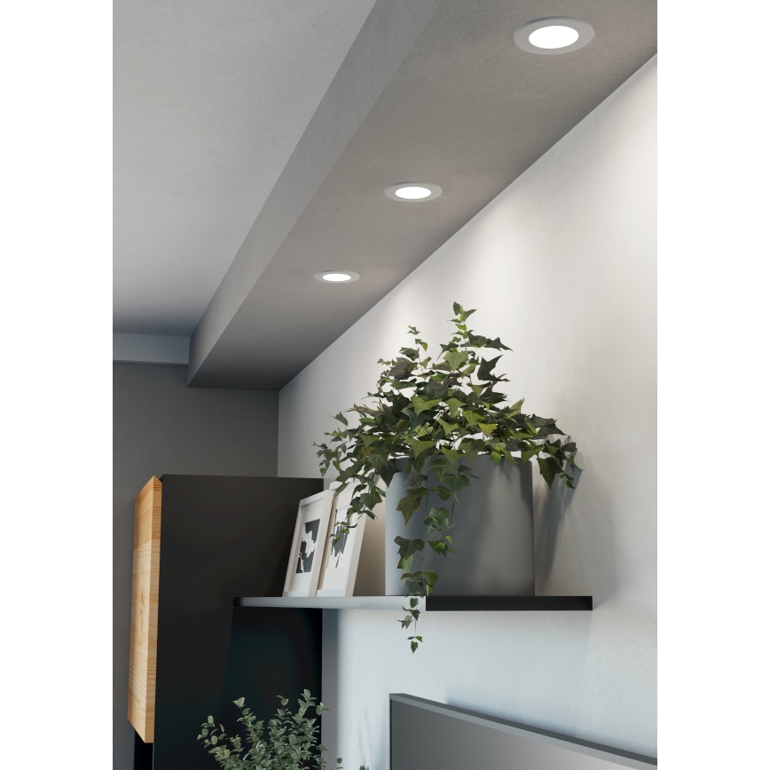 Eglo - LED zapustené stropné svietidlo LED/3,7W/230V 2700/4000/6500K pr. 8,8 cm biela