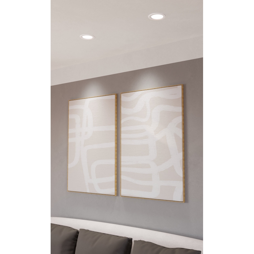 Eglo - LED zapustené stropné svietidlo LED/6,3W/230V 2700/4000/6500K pr. 11,9 cm biele