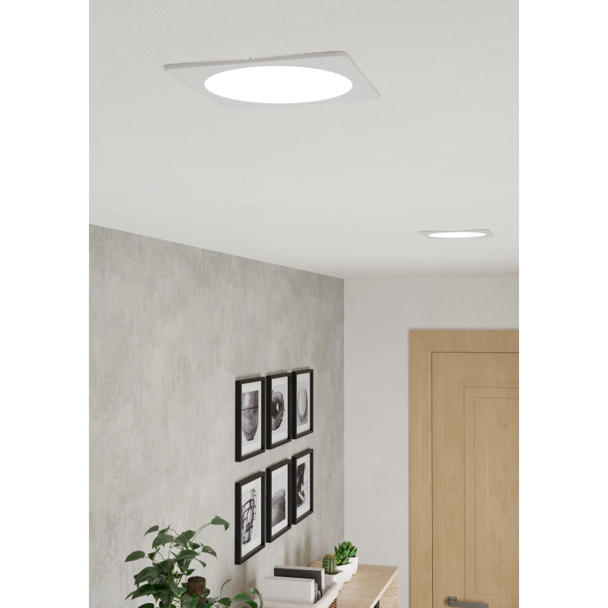 Eglo - LED podhľadové svietidlo LED/10,5W/230V 2700/4000/6500K 16,6x16,6 cm biela