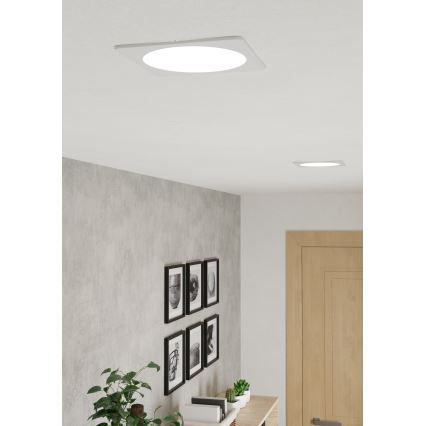 Eglo - LED podhľadové svietidlo LED/10,5W/230V 2700/4000/6500K 16,6x16,6 cm čierna