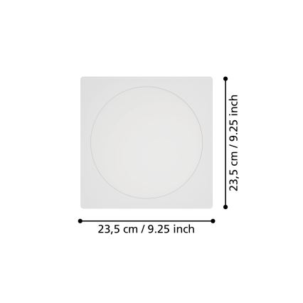 Eglo - LED podhľadové svietidlo LED/18,5W/230V 2700/4000/6500K 21,6x21,6 cm biela