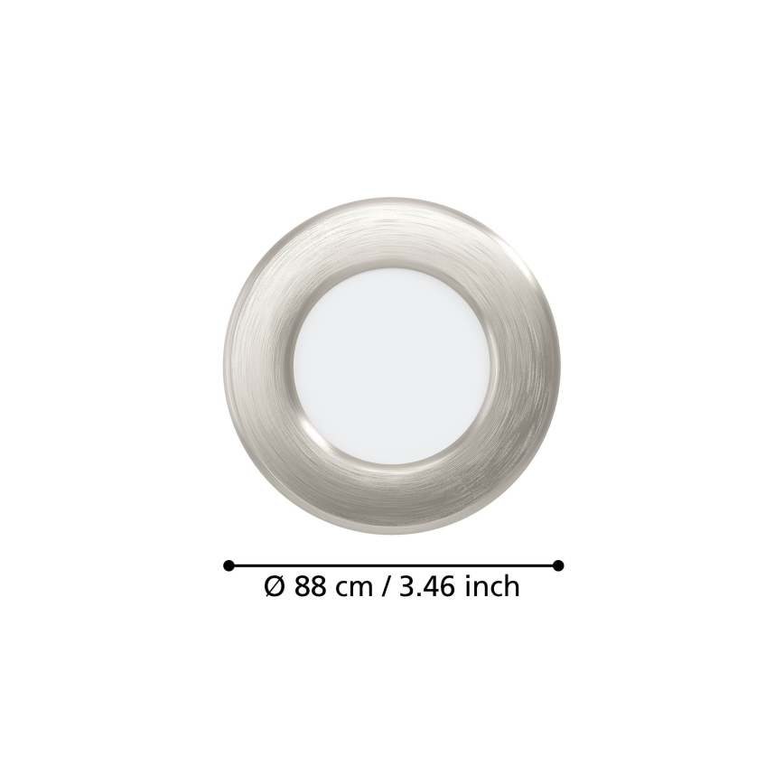 Eglo - SADA 3x LED podhľadové svietidlo LED/3,7W/230V 2700/4000/6500K pr. 8,8 cm matný chróm