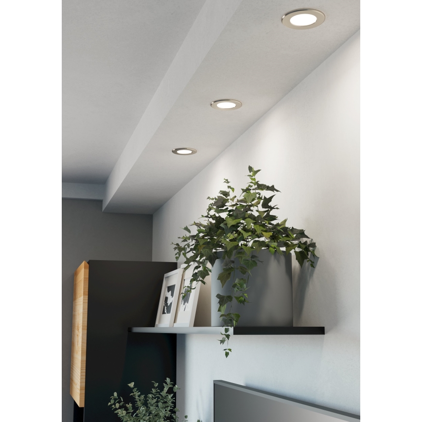 Eglo - LED zapustené stropné svietidlo LED/3,7W/230V 2700/4000/6500K pr. 8,8 cm matný chróm