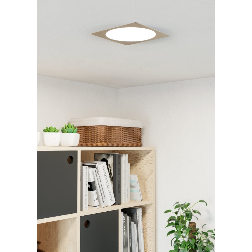 Eglo - LED zapustené svietidlo LED/18,5W/230V 2700/4000/6500K 21,6x21,6 cm matný chróm
