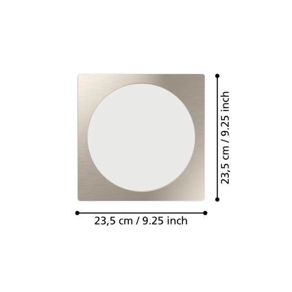 Eglo - LED zapustené svietidlo LED/18,5W/230V 2700/4000/6500K 21,6x21,6 cm matný chróm